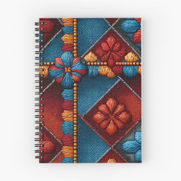 Item preview, Blue and Red Embroidery Pattern designed and sold by Pixel-Lair.