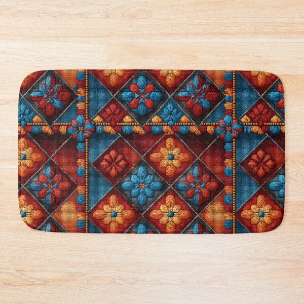 Item preview, Blue and Red Embroidery Pattern designed and sold by Pixel-Lair.