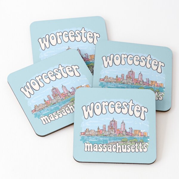 Item preview, Worcester Massachusetts Cute Pastel Skyline designed and sold by HowToCanadian.