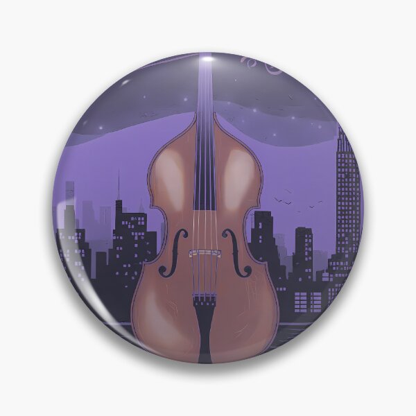 Item preview, Retro Double Bass Skyline - International Jazz Day designed and sold by Art-Arcade6.