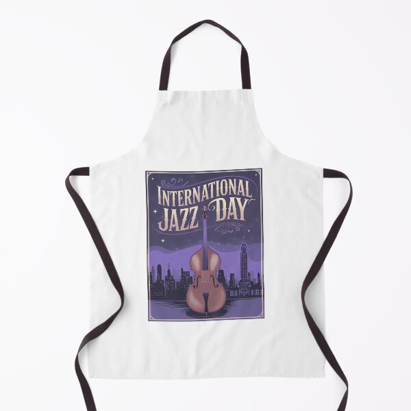 Item preview, Retro Double Bass Skyline - International Jazz Day designed and sold by Art-Arcade6.