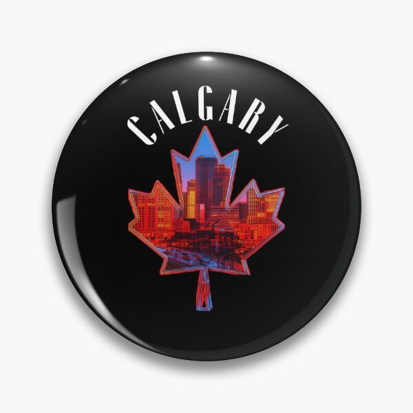 Item preview, Calgary Skyline Maple Leaf - Calgary Canada Cityscape Maple Leaf designed and sold by PowerKanjiFit.