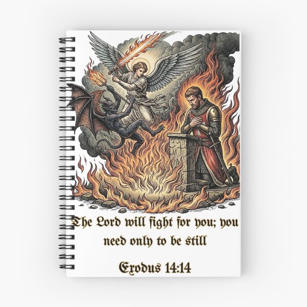 Item preview, Spiritual Warfare Angel vs Demon | The Lord Will Fight For You Exodus 14:14 Christian Streetwear designed and sold by Love Christ Live Life.