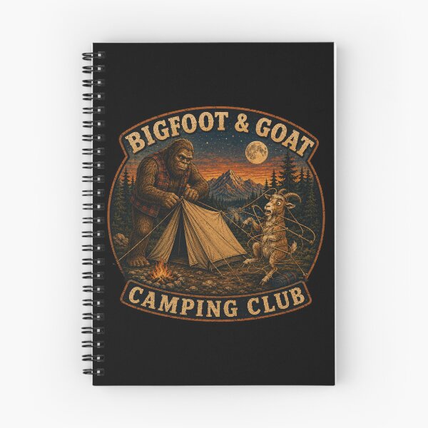 Item preview, Bigfoot & Goat Camping Club – Tent Trouble designed and sold by NicheBloom.