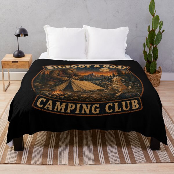 Item preview, Bigfoot & Goat Camping Club – Tent Trouble designed and sold by NicheBloom.