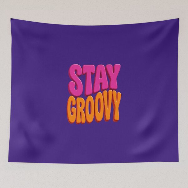 Item preview, Stay Groovy - 3D Bubble Letters Retro Pop Art Typography designed and sold by alizvisions.