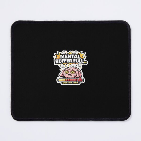 Item preview, Mental Buffer Full Funny Brain Sticker designed and sold by WestonStudio.