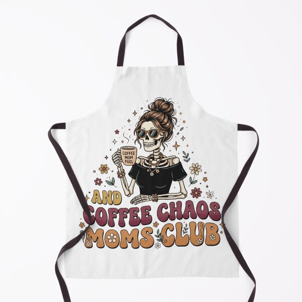 Item preview, Coffee Chaos Moms Club Skeleton Mom Floral Retro Lettering designed and sold by DariaOltes.