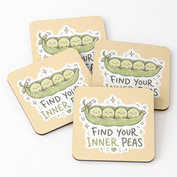 Item preview, Find Your Inner Peas Food Pun Wellness Positivity designed and sold by thecatcouch.