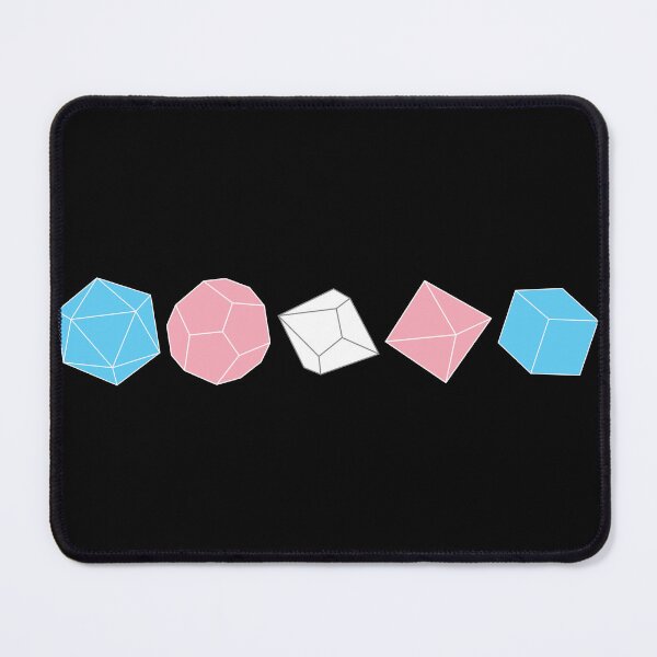 Item preview, Transgender Pride Polyhedral Dice Set | LGBTQ+ RPG Gaming Dice Design designed and sold by Hallowed Artistry.