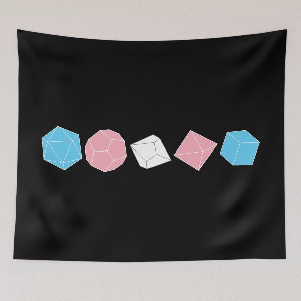 Item preview, Transgender Pride Polyhedral Dice Set | LGBTQ+ RPG Gaming Dice Design designed and sold by Hallowed Artistry.