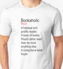 Bookaholic Definition Lover of Books Unisex T-Shirt