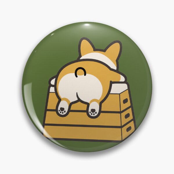 Item preview, Cute Pembroke Welsh Corgi Butt Vaulting Box Laptop Sticker designed and sold by bosamji.