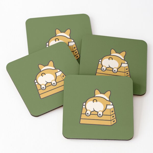 Item preview, Cute Pembroke Welsh Corgi Butt Vaulting Box Laptop Sticker designed and sold by bosamji.