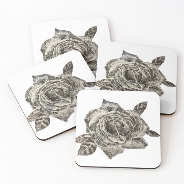Item preview, Black and White Rose Drawing designed and sold by LMT-art.