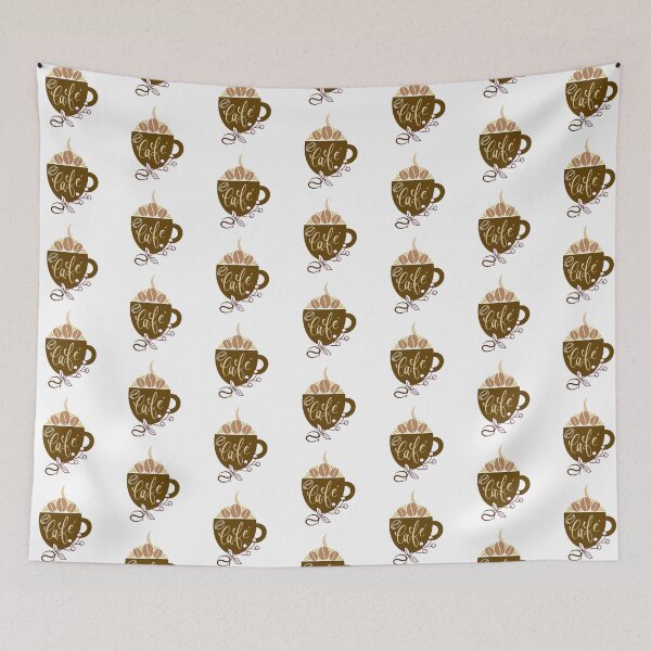 Item preview, Vintage Coffee Mug with Beans and Flowers designed and sold by Coffee & Designs.