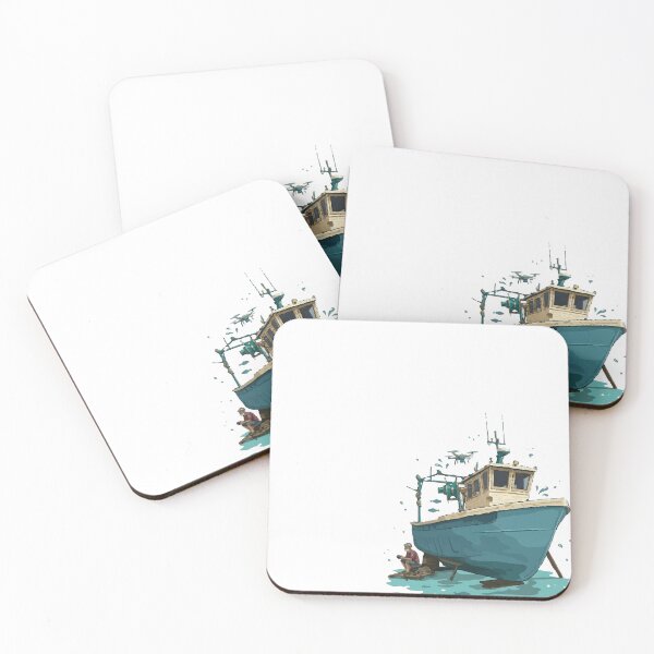 Item preview, Drone Pilot Fishing Boat Commercial Fishermen Art designed and sold by AMOZUnique.