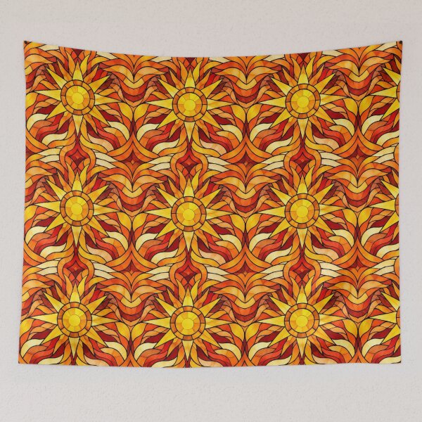 Item preview, Sunburst Heatwave Stained Glass Pattern designed and sold by Dresut.