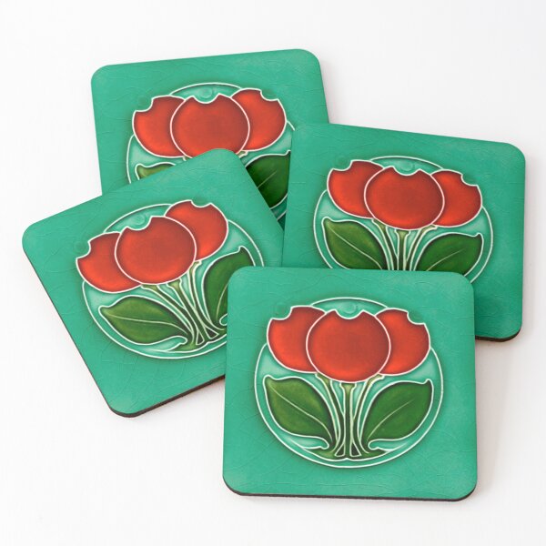 Item preview, Azulejo Art Nouveau vintage: tulipanes designed and sold by ImageMagic2024.