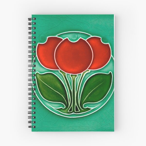 Item preview, Vintage Art Nouveau tile : tulips designed and sold by ImageMagic2024.