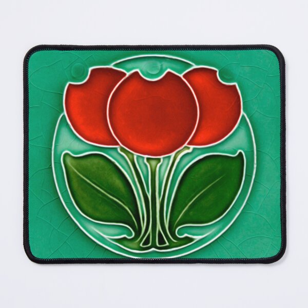 Item preview, Vintage Art Nouveau tile : tulips designed and sold by ImageMagic2024.
