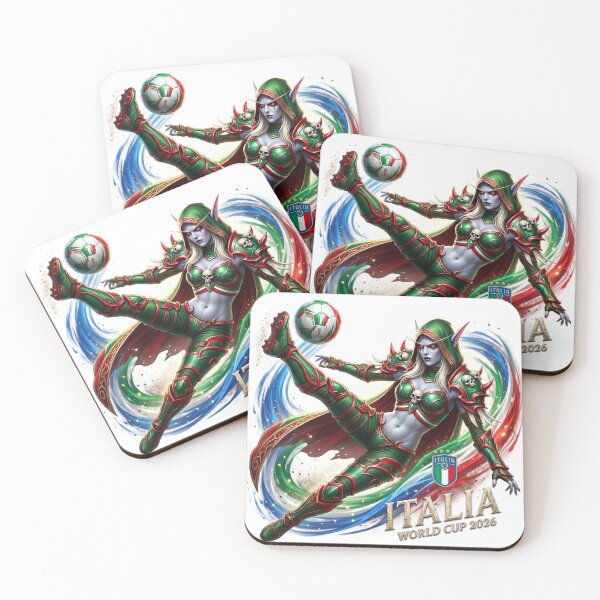 Item preview, Sylvanas Windrunner Italy Football Jersey - Banshee Queen Soccer Emblem V1 designed and sold by InspirAI.