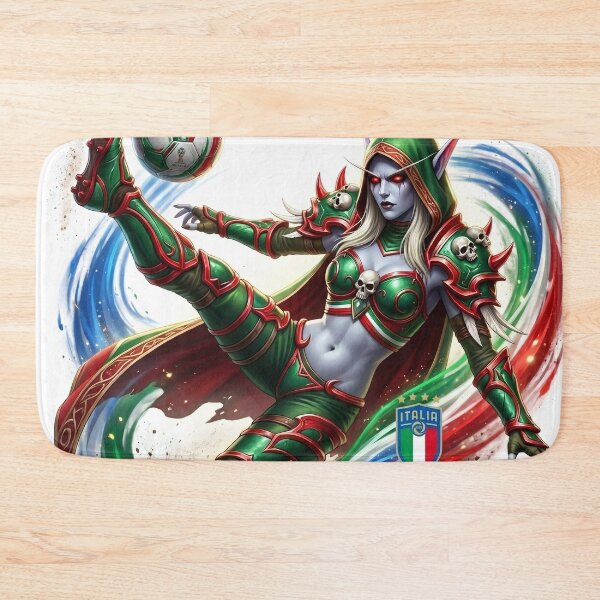 Item preview, Sylvanas Windrunner Italy Football Jersey - Banshee Queen Soccer Emblem V1 designed and sold by InspirAI.