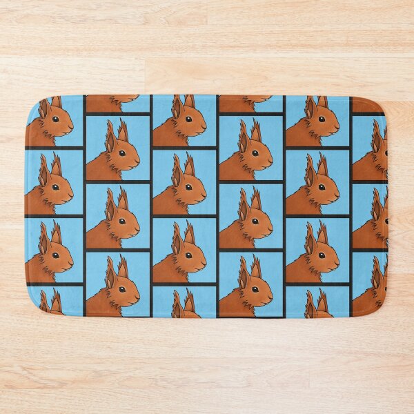 Item preview, Cartoon squirrel against a blue background designed and sold by pigeonlovrs.