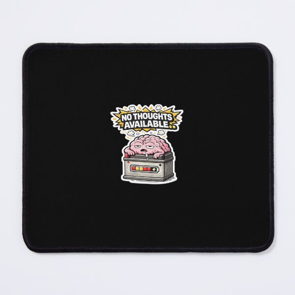 Item preview, No Thoughts Available Funny Brain Sticker designed and sold by WestonStudio.