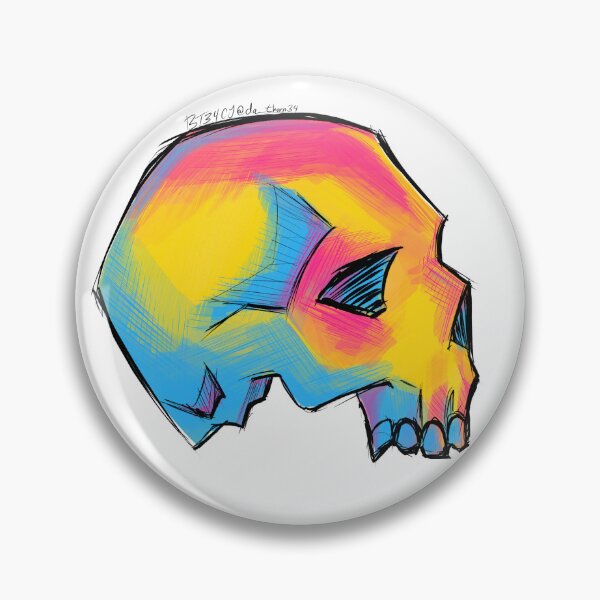 Item preview, PRIDE SKULL - PANSEXUAL designed and sold by ThornsCorner.