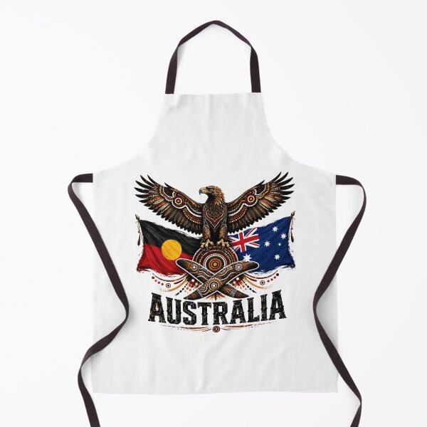 Item preview, Proud Australia – Aboriginal-Inspired Flag and Map Design designed and sold by Holiday-Hunter.