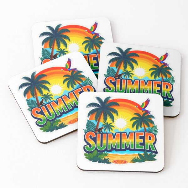 Item preview, Summer Tropical Paradise Rainbow Beach Vacation Design designed and sold by ExploreAura Studio.