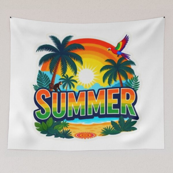 Item preview, Summer Tropical Paradise Rainbow Beach Vacation Design designed and sold by ExploreAura Studio.