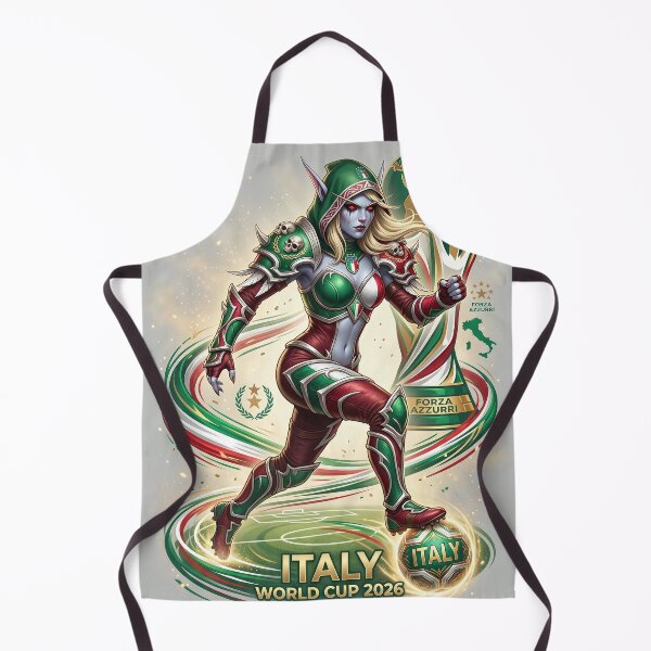 Item preview, Sylvanas Windrunner Italy Football Jersey - Banshee Queen Soccer Emblem V2 designed and sold by InspirAI.