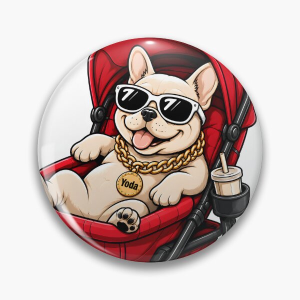 Item preview, Relaxed French Bulldog In Wagon designed and sold by MischiefPaws.