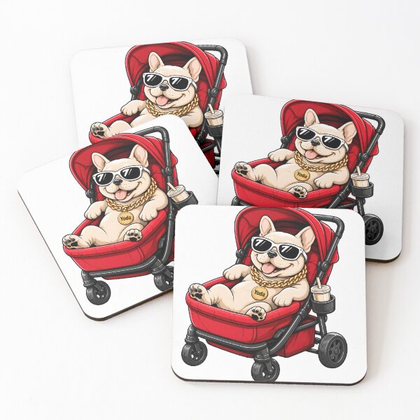 Item preview, Relaxed French Bulldog In Wagon designed and sold by MischiefPaws.
