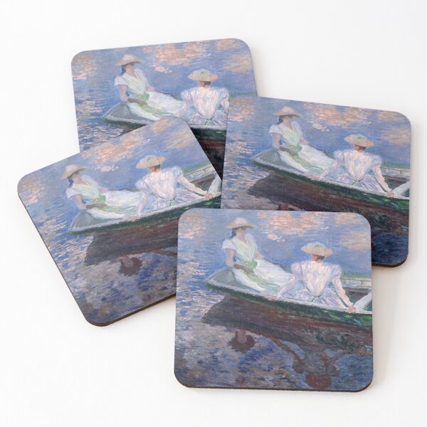 Item preview, Young Girls in a Boat at Sunset designed and sold by artofuniverse.
