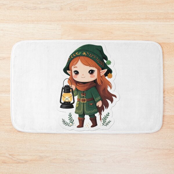 Item preview, Cute forest spirit carrying lantern designed and sold by kidoramagic.