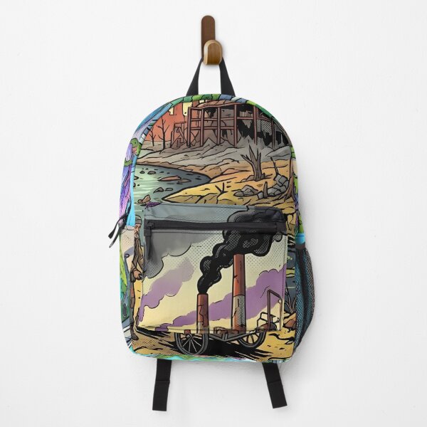Item preview, Dystopia vs Solarpunk Future Split Reality Pop Art designed and sold by Daniela`s shop.