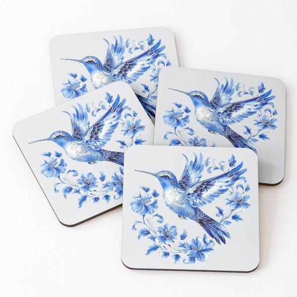 Item preview, Porcelain Blue Hummingbird 18 designed and sold by Dawne's Designs.