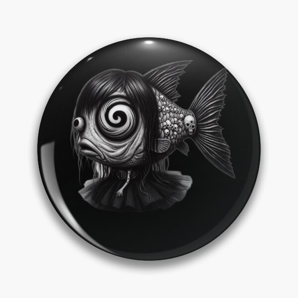 Item preview, Siren of Uzumaki Spiral Eye Fish Goth with Skull Scales designed and sold by LujziWorld.