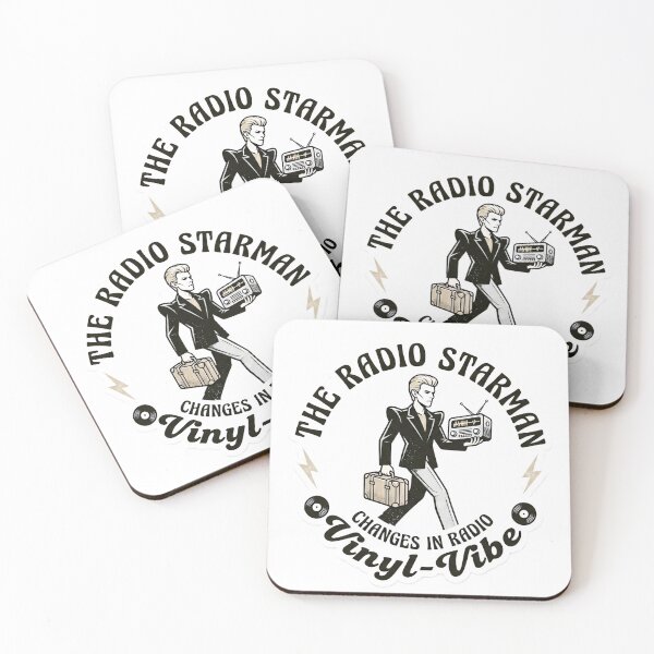 Item preview, Retro Glam Rock Radio Voyager Emblem designed and sold by Vinyl-Vibe.