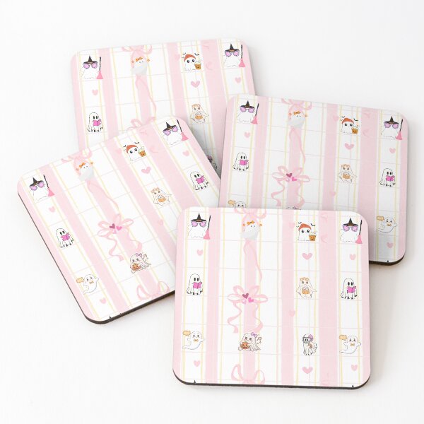 Item preview, Cute Halloween Pattern with Flirty Bows and Preppy Ghosts designed and sold by VibranPalette.