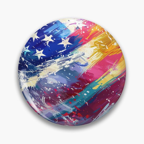 Item preview, Abstract American Flag Brushstroke Patriotic Art designed and sold by LiveLearnCreate.