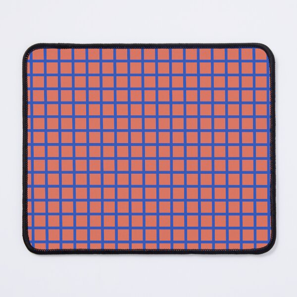 Item preview, Terra cotta & cerulean blue grid designed and sold by Mint + Midnight.