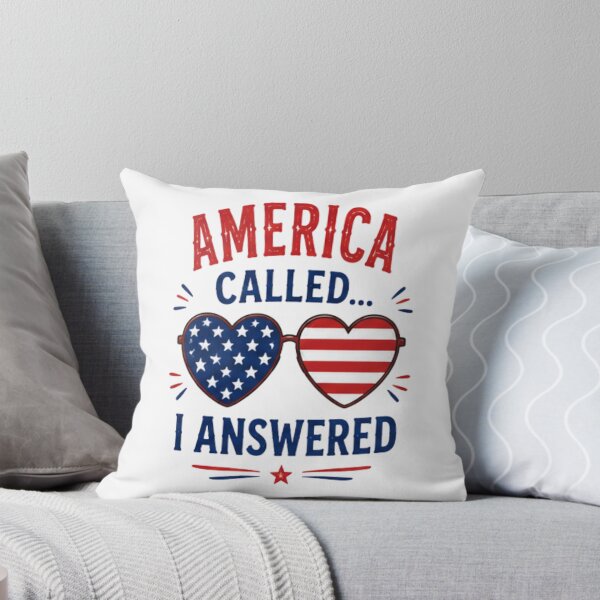 Item preview, America called...I answered- Stars and stripes design designed and sold by RahRahsCreation.