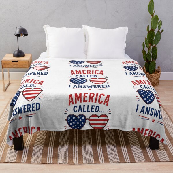 Item preview, America called...I answered- Stars and stripes design designed and sold by RahRahsCreation.