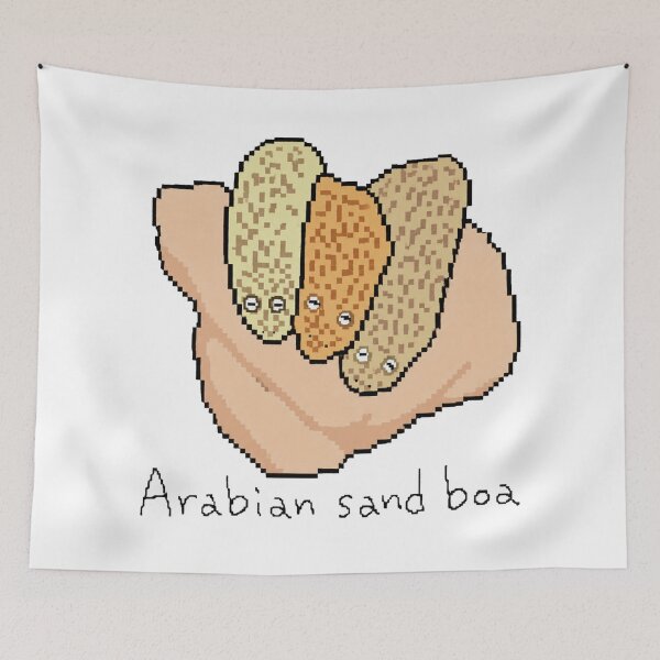 Item preview, Cute Arabian Sand Boa Handful Pixel Art designed and sold by Pixel Animal.