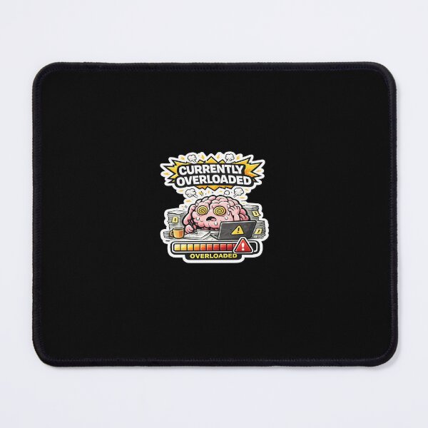 Item preview, Currently Overloaded Funny Brain Sticker designed and sold by WestonStudio.