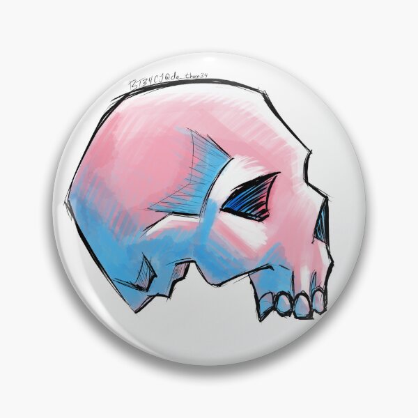Item preview, PRIDE SKULL - TRANSGENDER designed and sold by ThornsCorner.